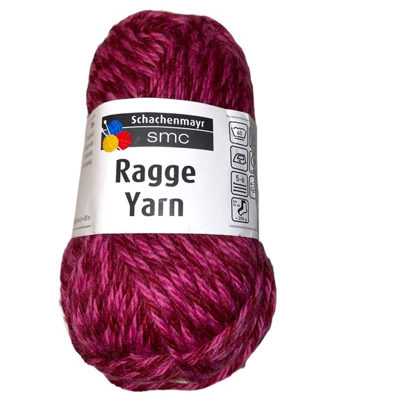 SMC Ragge Superwash Wool Nylon Worsted Yarn Red #135 Schachenmayr - Picture 1 of 9